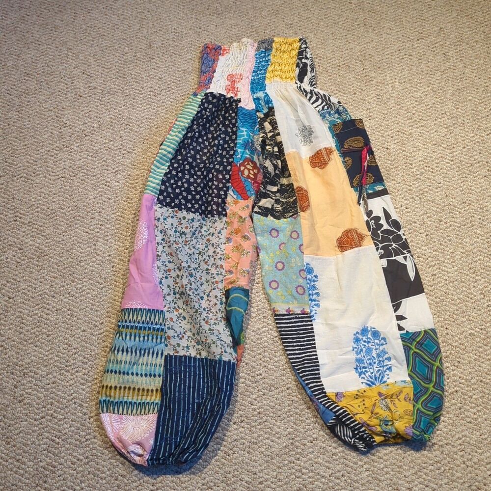 Jack Pot New York Patchwork Harem Pants Boho Hipp… - image 1